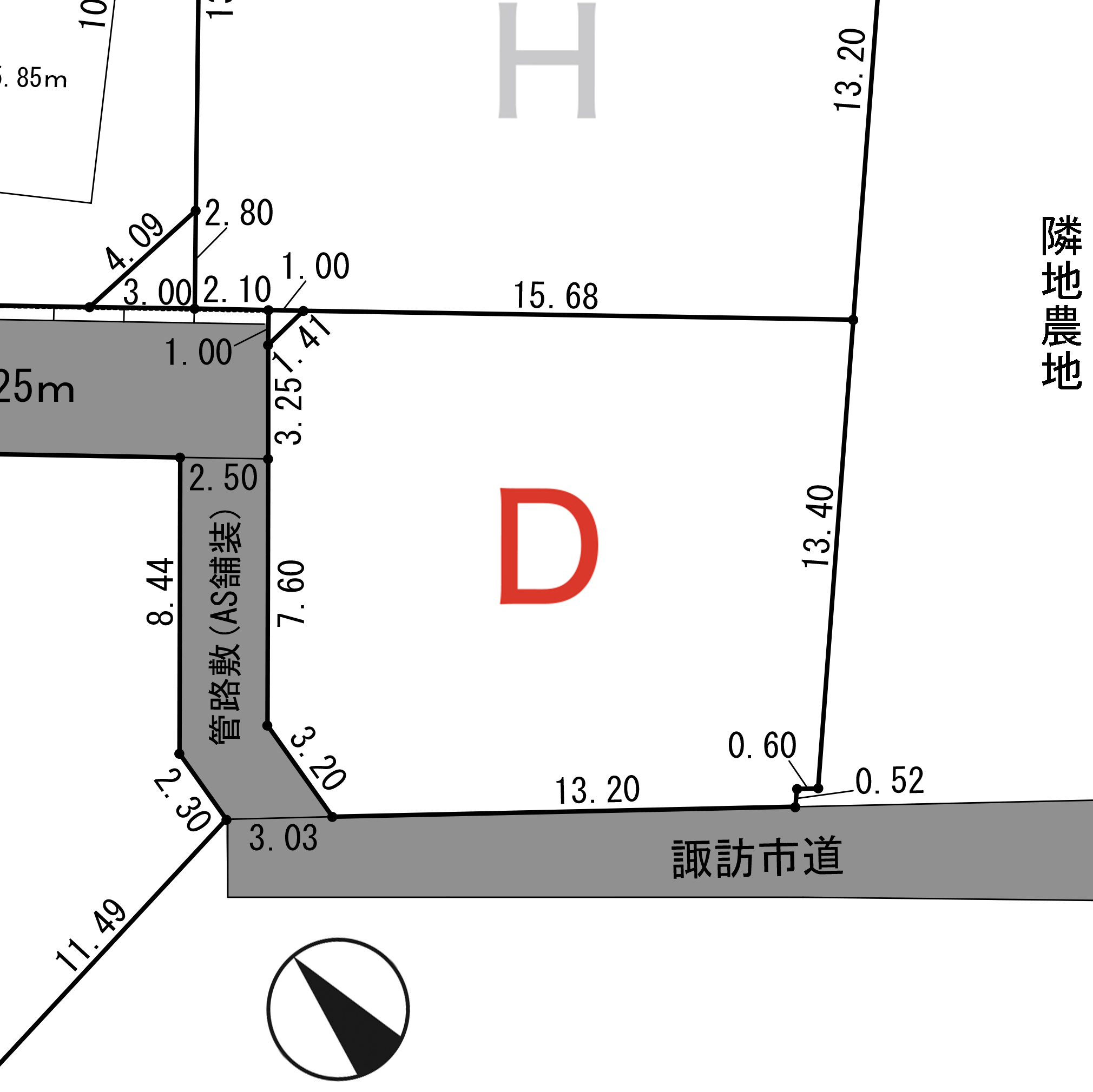 諏訪市　湖南大熊　D 区画_サブ画像02