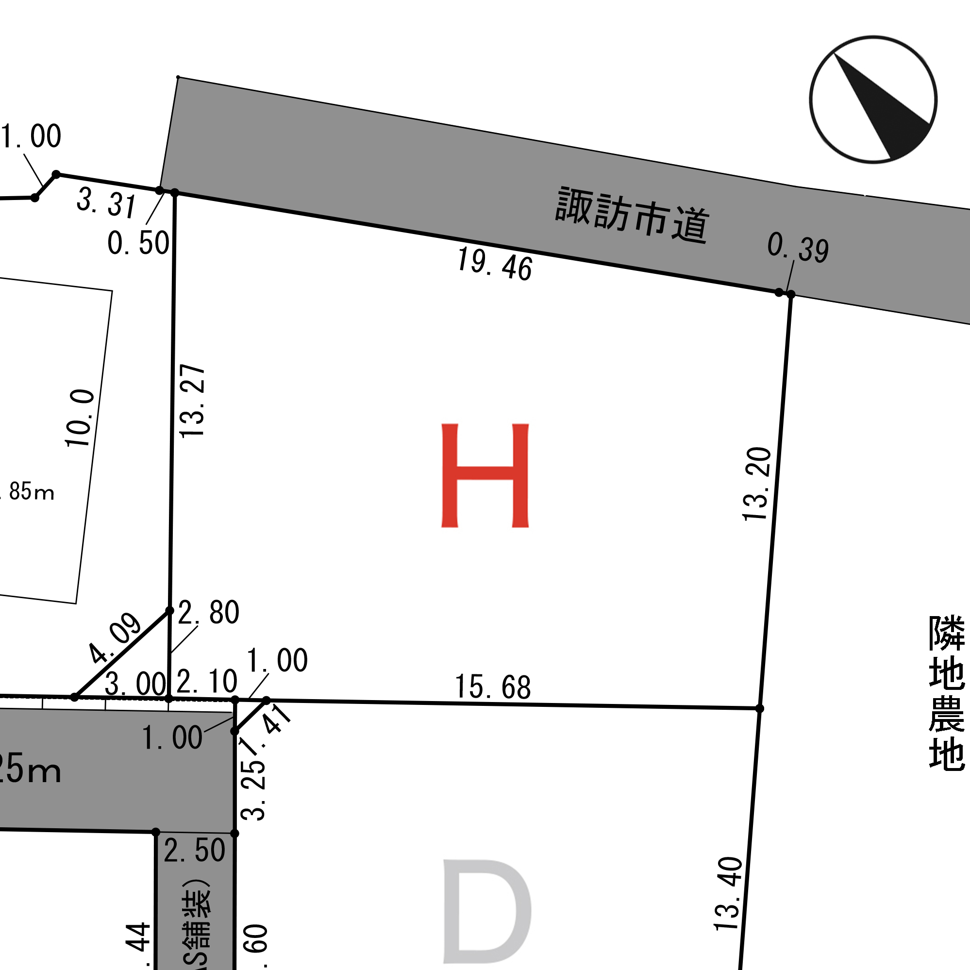 諏訪市　湖南大熊　Ｈ区画_サブ画像02